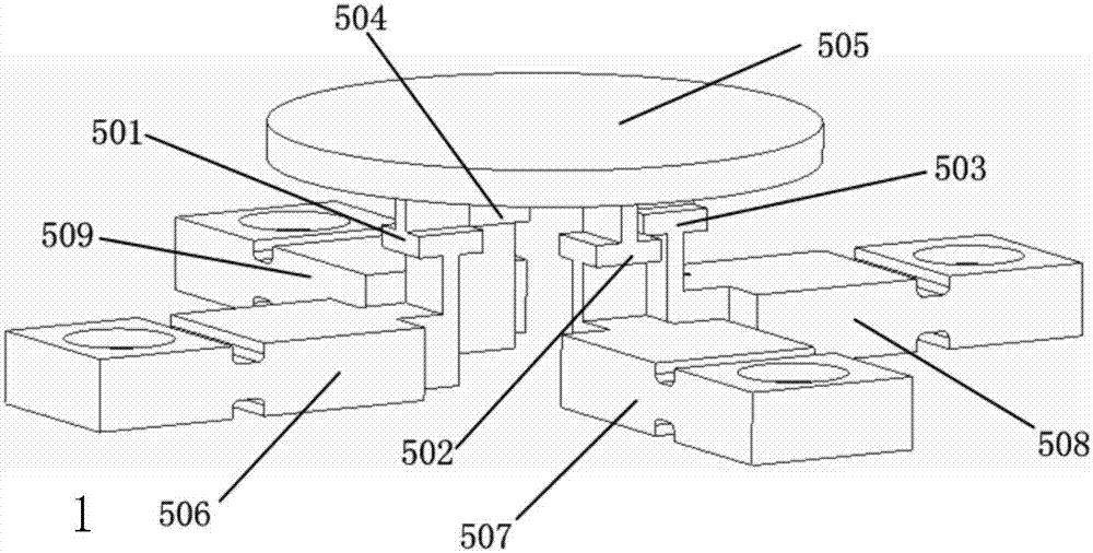 Large-deflection-angle piezoelectric two-dimensional directional mechanism with decoupling function and action method