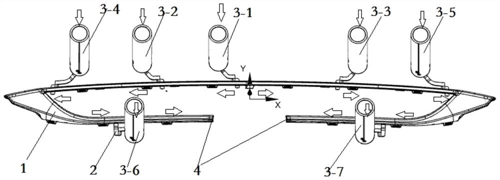 An auxiliary runner structure to prevent deformation of injection molded products