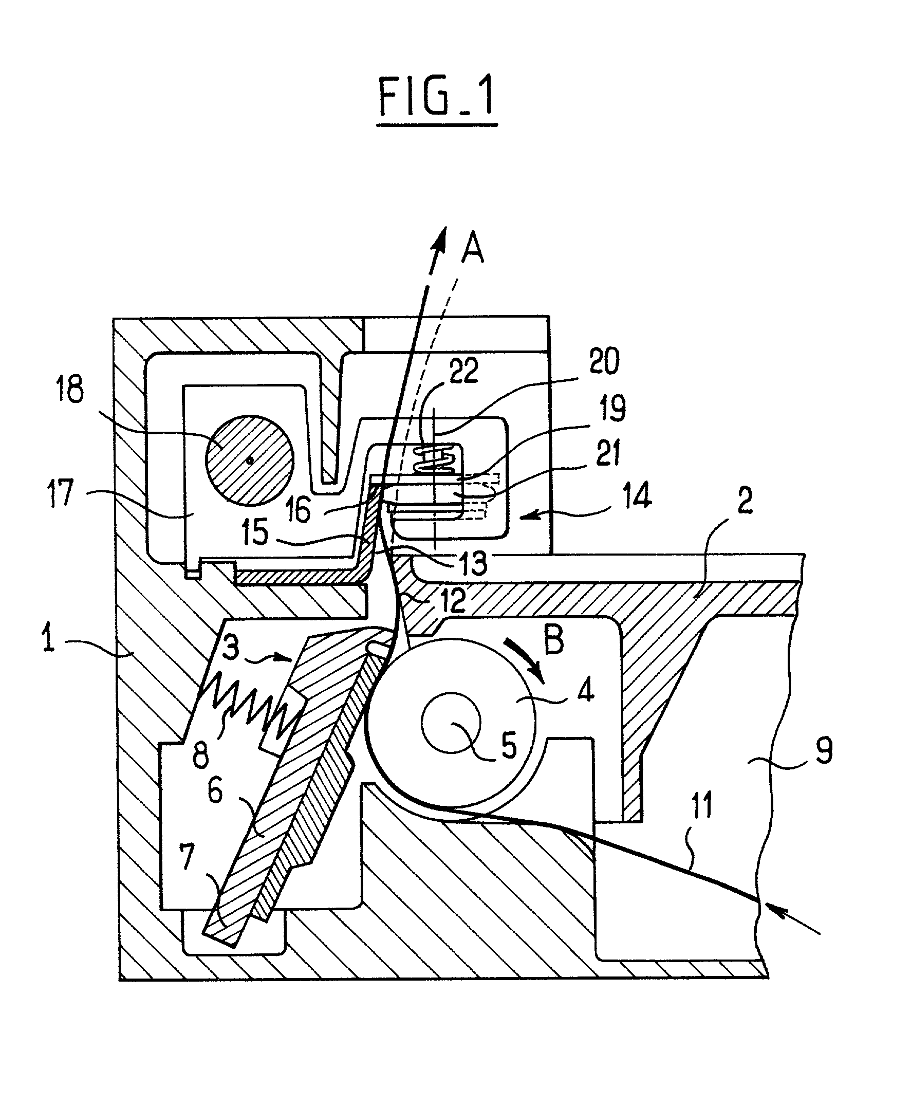 Device for printing on paper tape and for cutting the tape into printed tickets