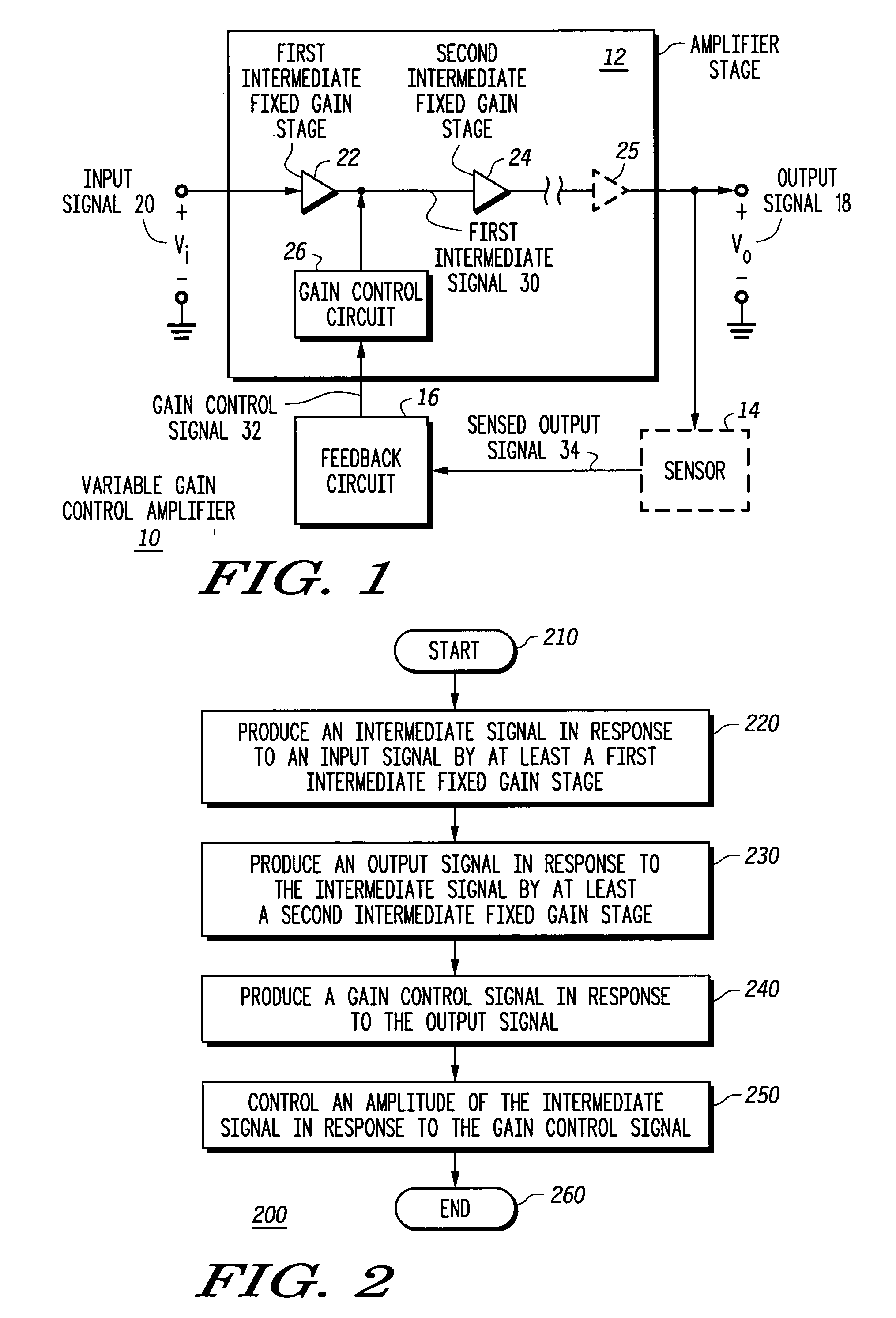 Variable gain low noise amplifier and method