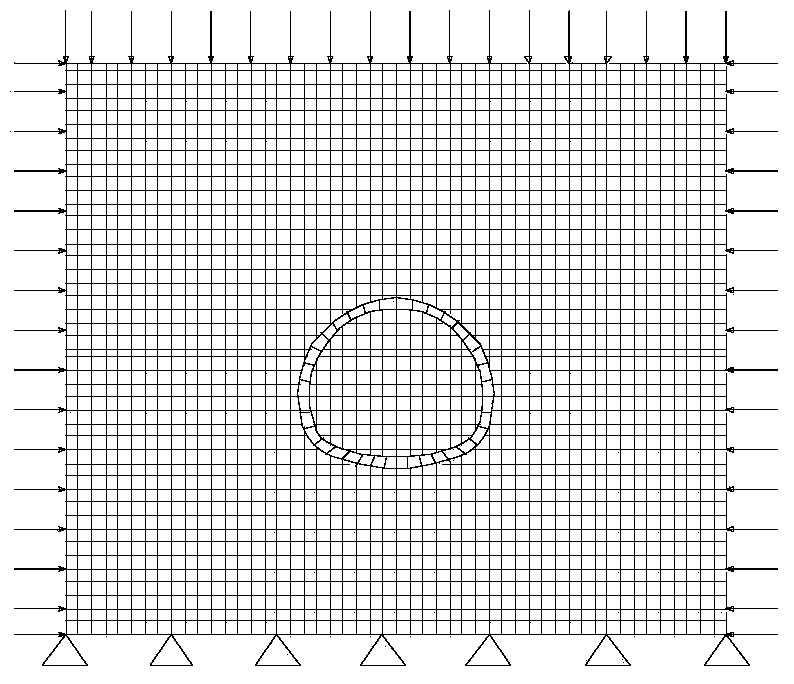 Method for designing tunnel composite lining structure with load acting on stratum boundaries