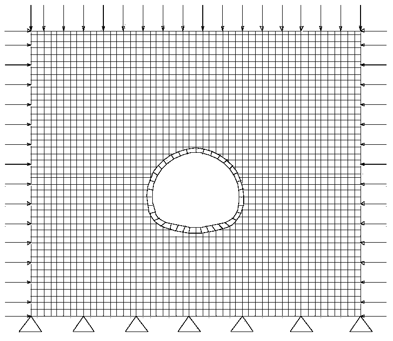 Method for designing tunnel composite lining structure with load acting on stratum boundaries