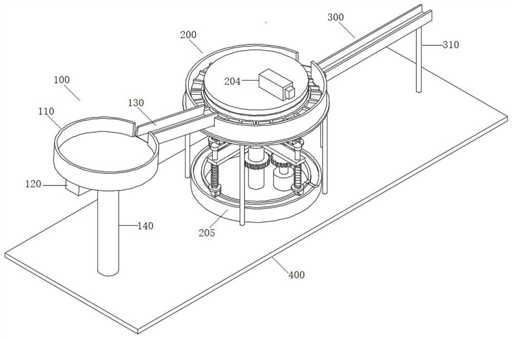 Automatic feeding and conveying mechanism based on medicine bottle printing