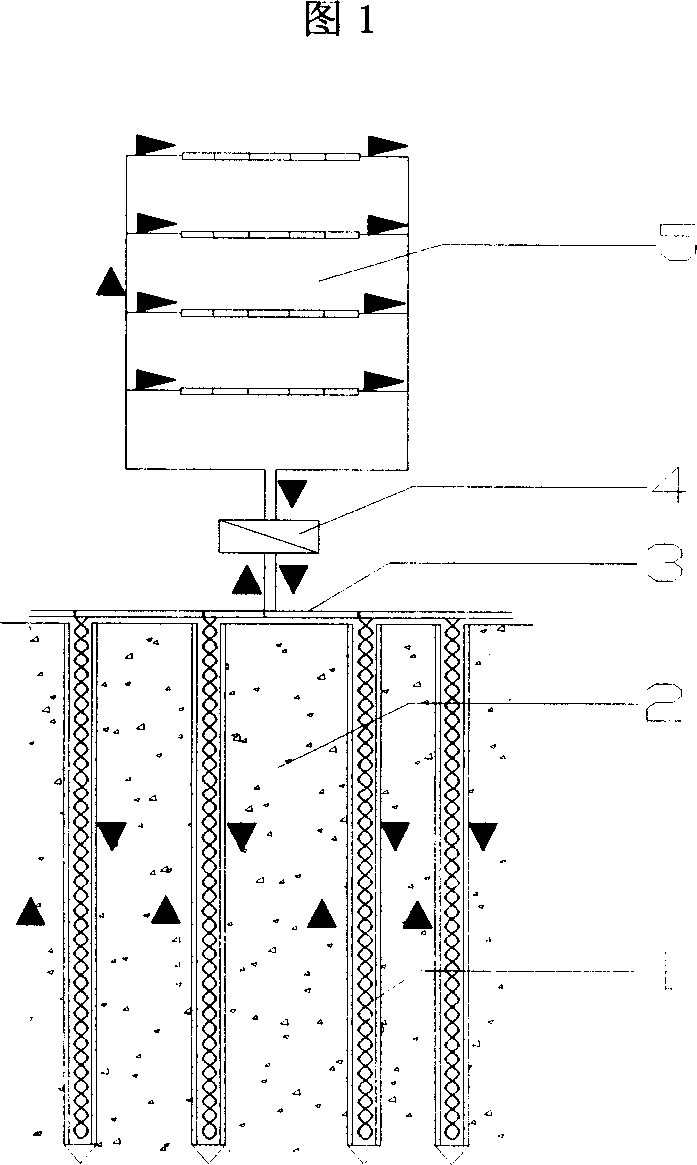 Heat insulation type multiple group tubular heat exchanger geo-energy converting prestress concrete tubular pile