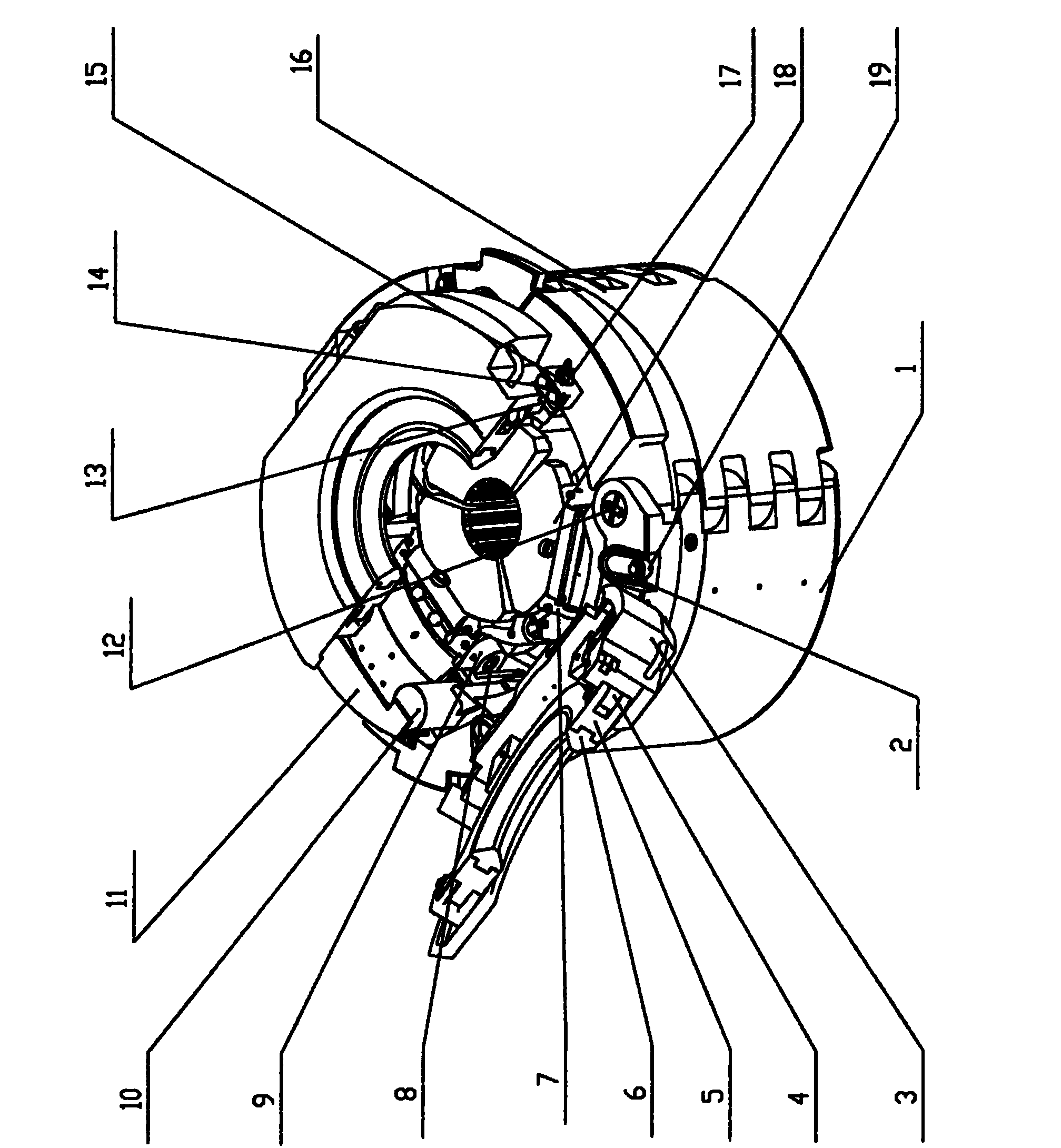 Power slip capable of realizing on-line quick change of clamp tooth boxes and automatic lubrication