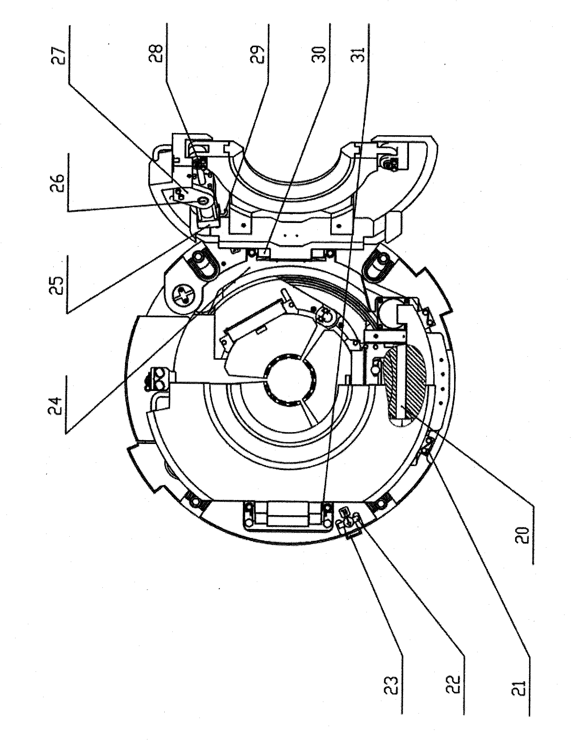 Power slip capable of realizing on-line quick change of clamp tooth boxes and automatic lubrication