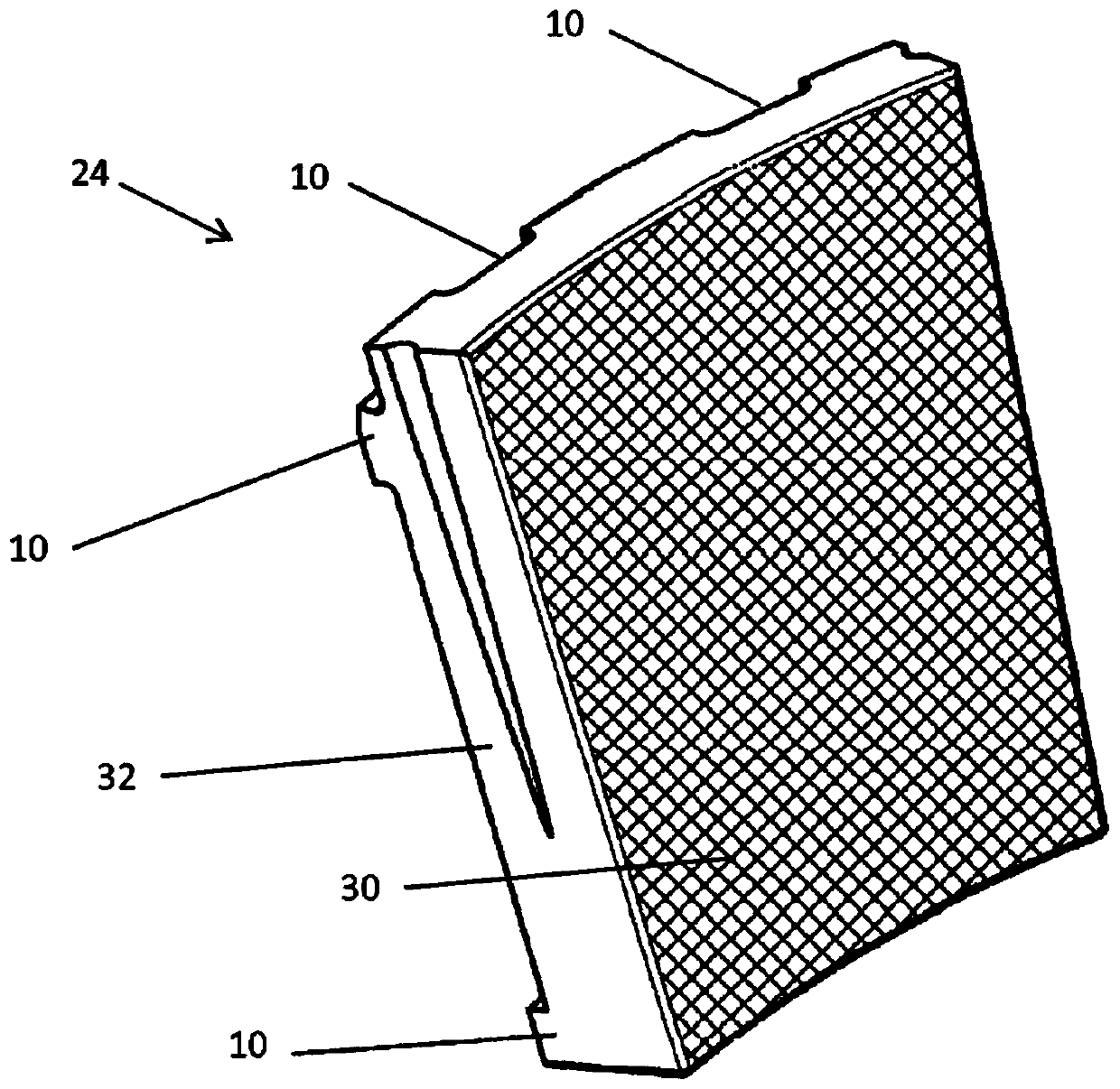 Breaker having a wearing element and method for producing a wearing element of a breaker