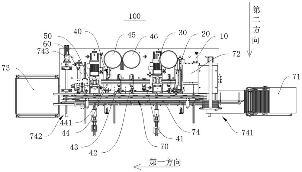 Automatic assembly line for gas springs