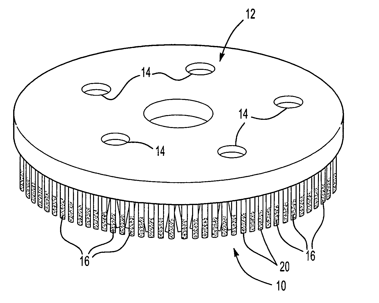 Bristle brush for concrete sanding