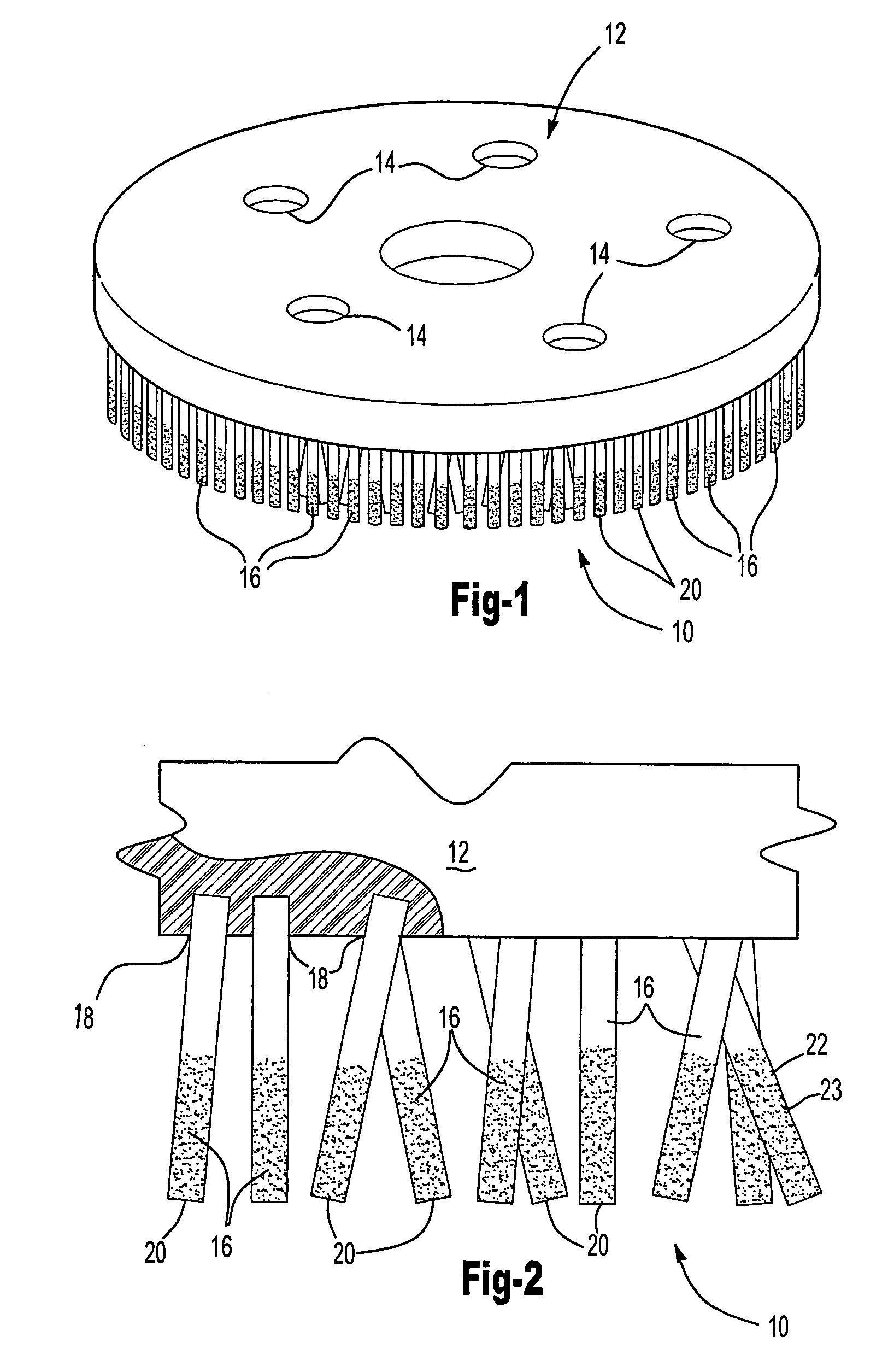 Bristle brush for concrete sanding