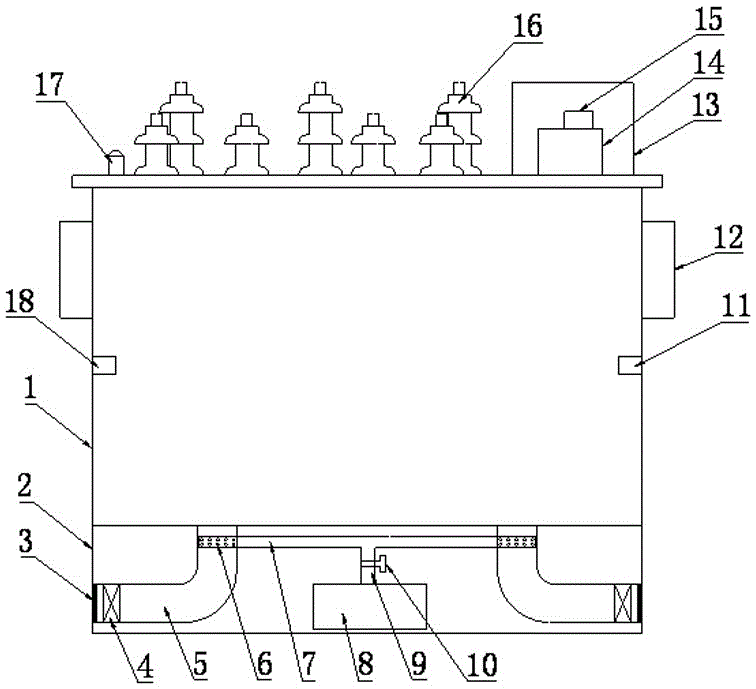 On-load capacity-adjusting transformer good in heat dissipation and convenient to control