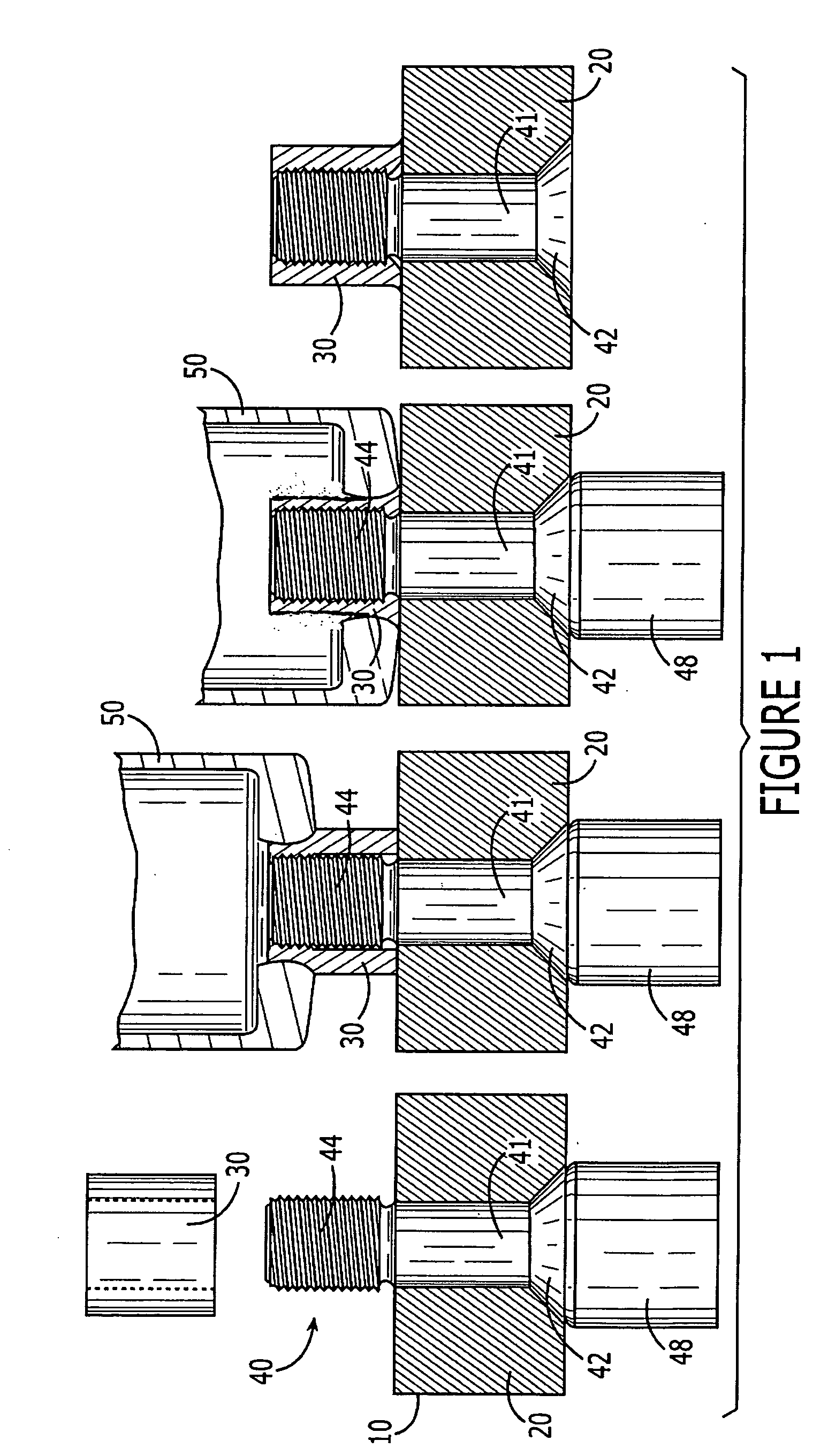 Hybrid fastening system and associated method of fastening