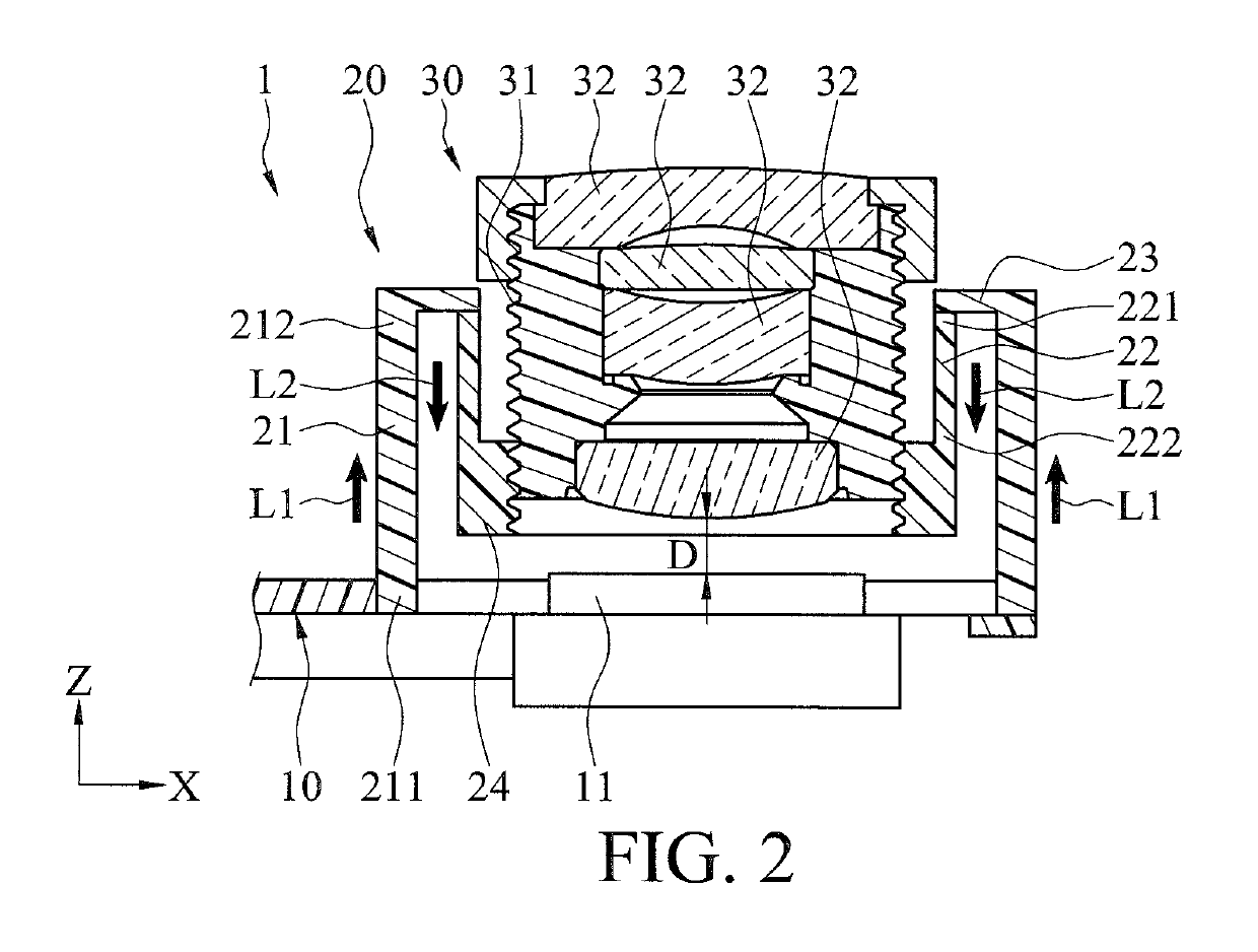 Camera capable of automatically compensating focal length