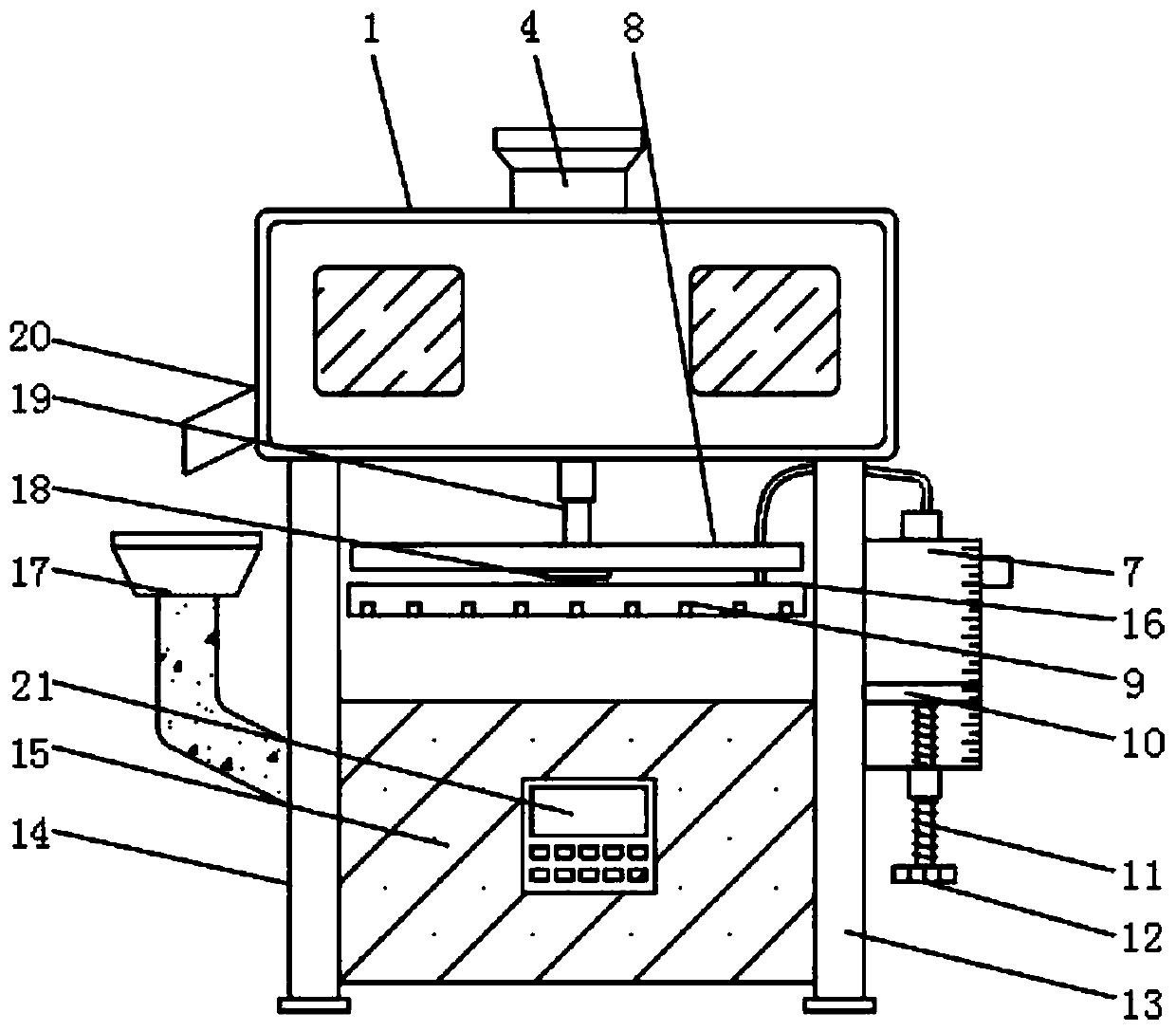 An energy-saving and environment-friendly solid waste crushing and packaging device