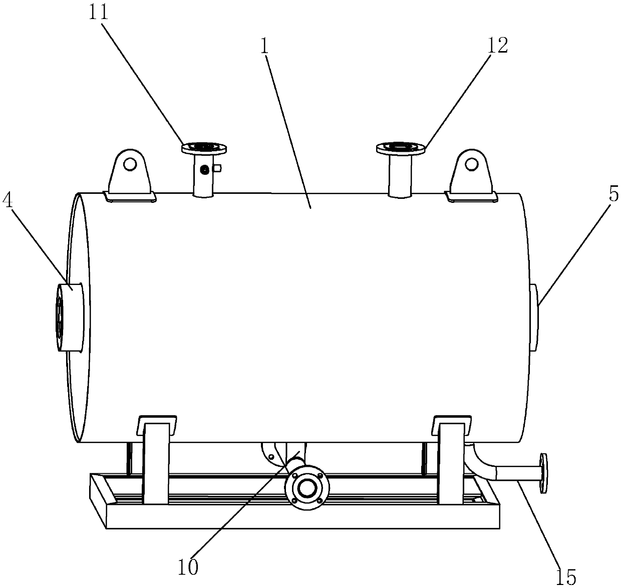 Horizontal type normal-pressure hot water boiler