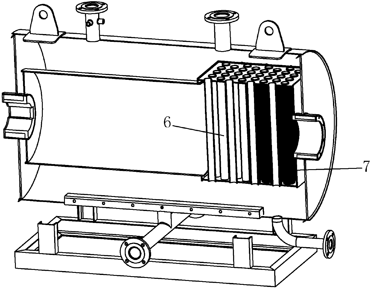 Horizontal type normal-pressure hot water boiler