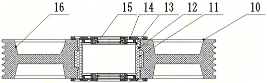 Centrifugation polymerization integrated metal lining nylon wheel and processing method thereof