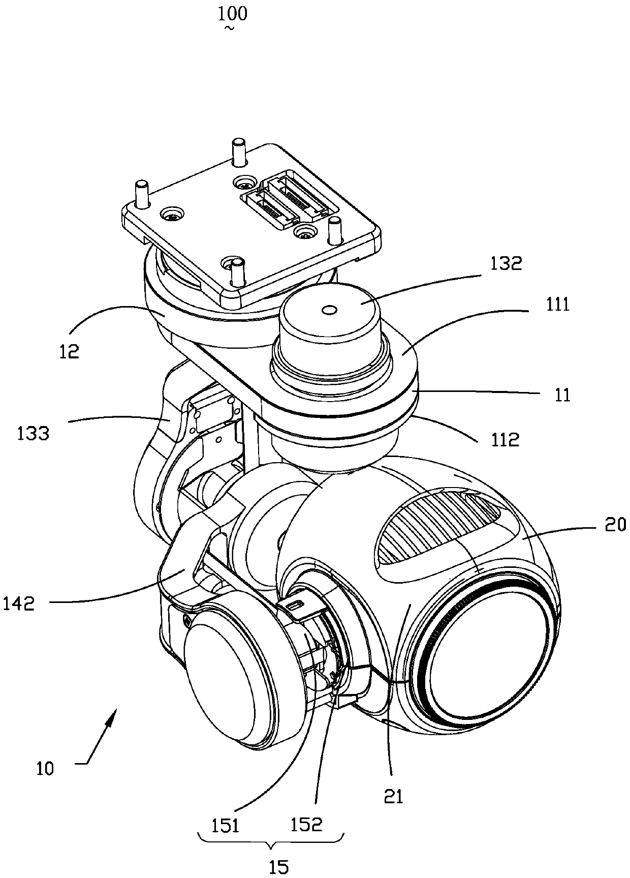 Holder, imaging device using same and unmanned aerial vehicle