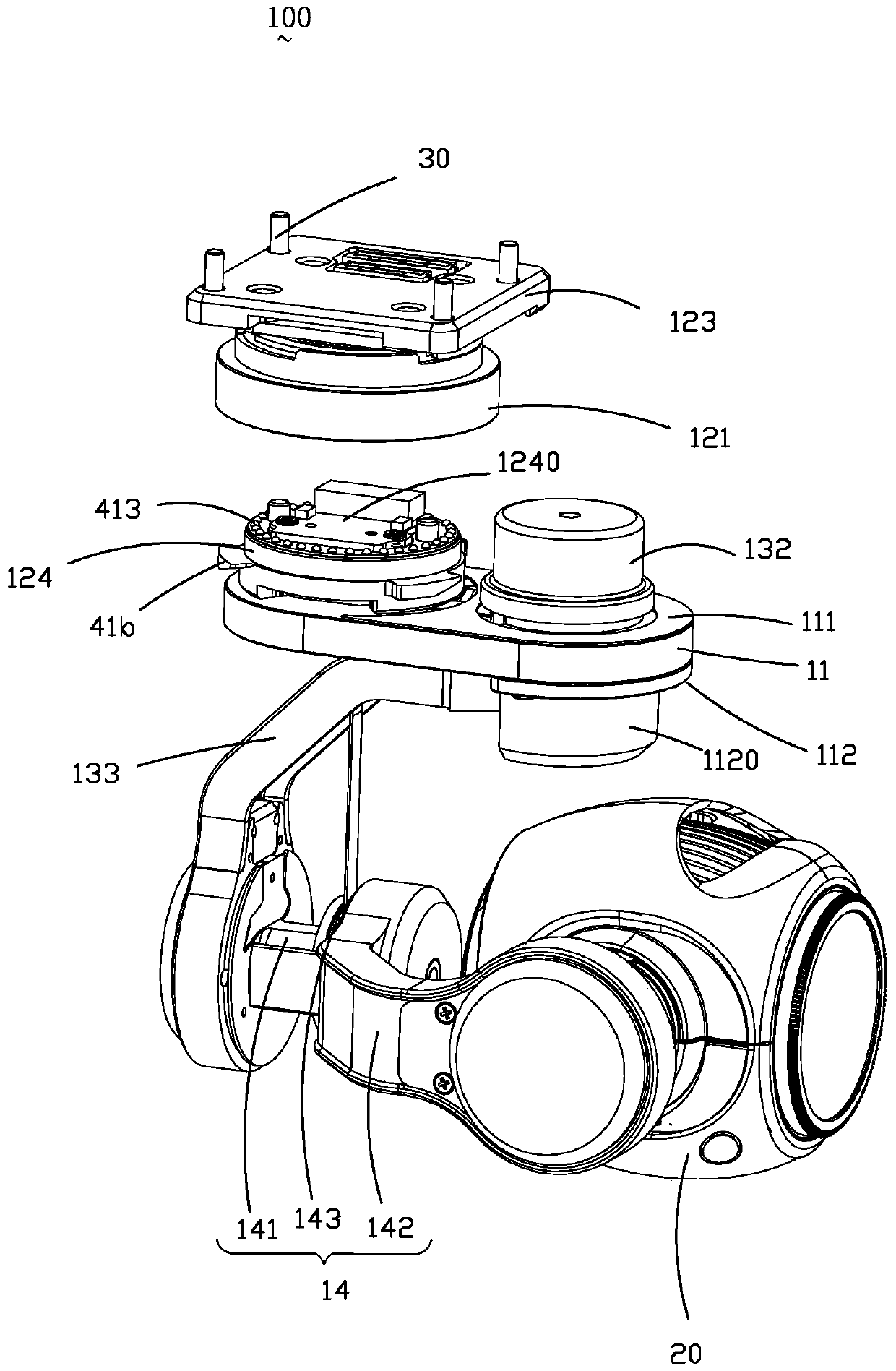 Holder, imaging device using same and unmanned aerial vehicle