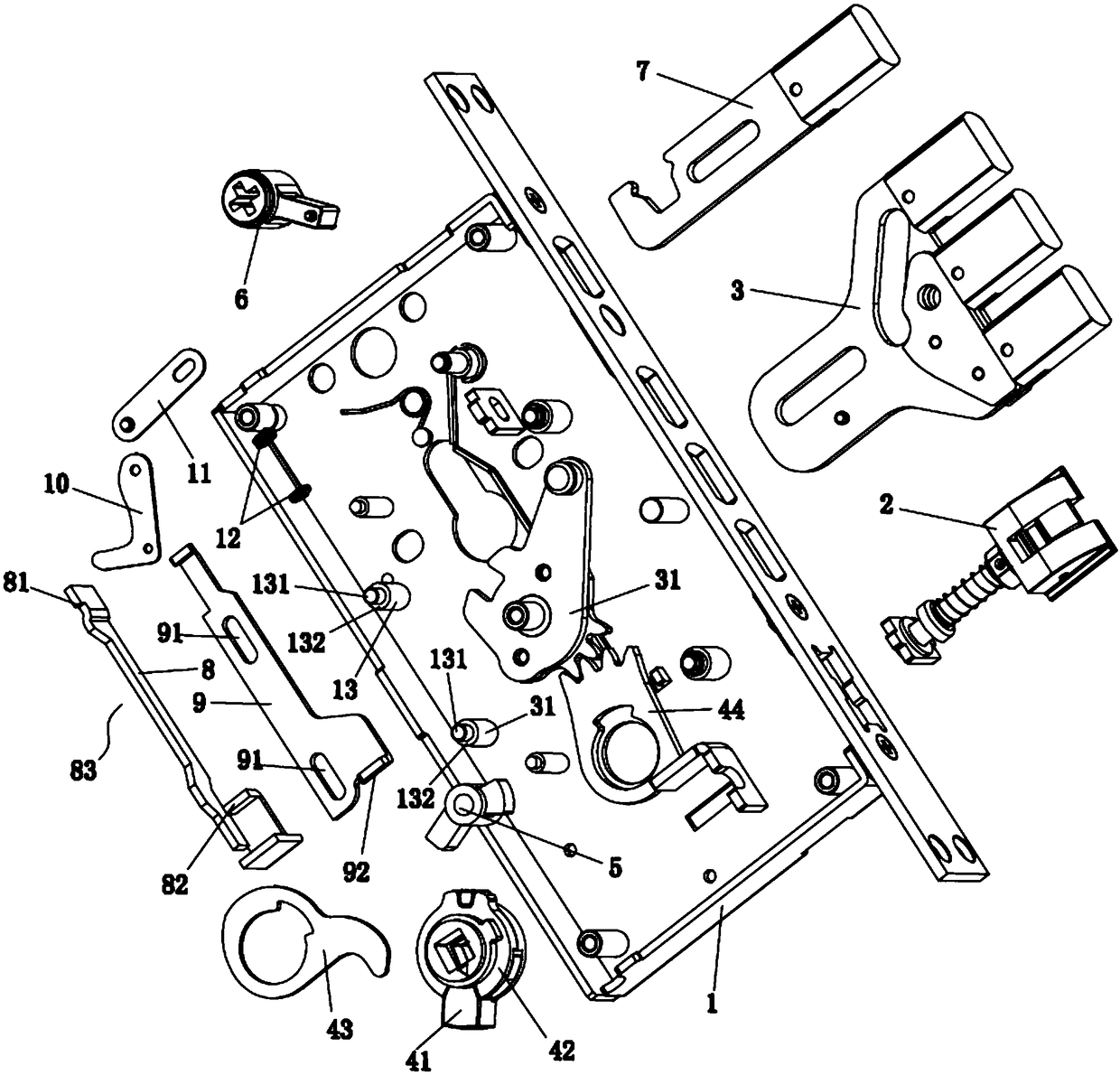 Mortise lock body with escaping function