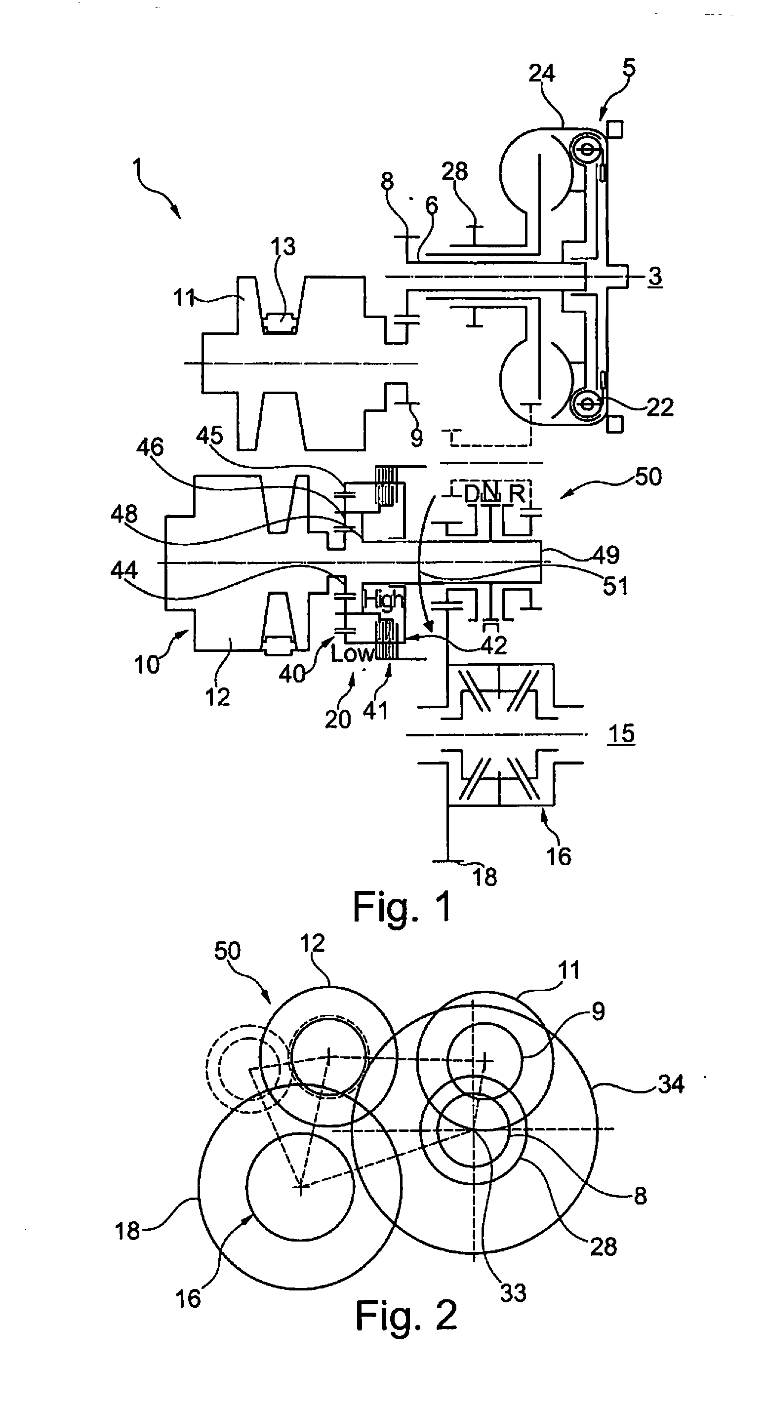 Cvt drive train