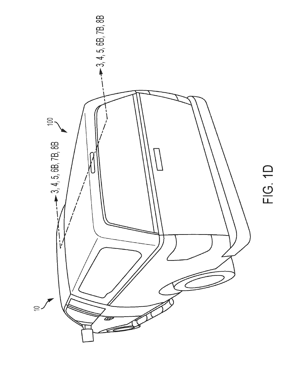 Brake light for truck bed enclosure