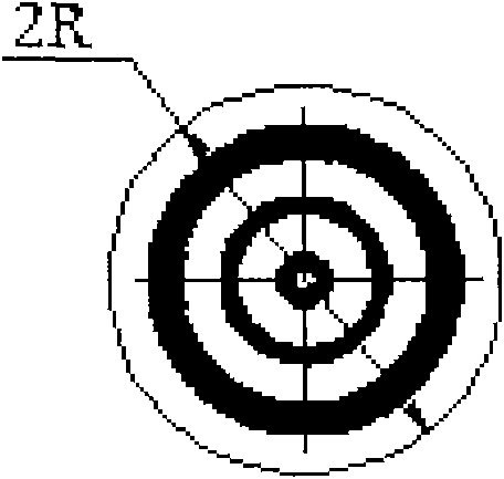 Target, base and reference meter for calibrating spatial coordinate measuring system of electronic theodolite