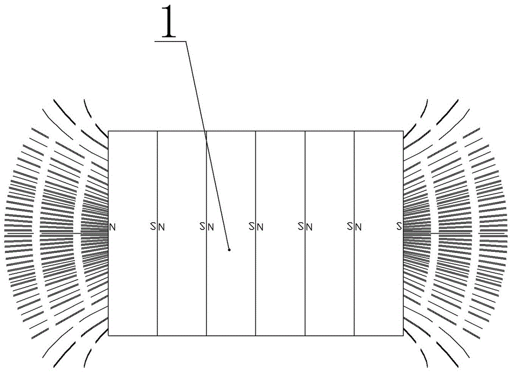 Method for increasing magnetic field intensity in magnetic field separation area and magnetic separation equipment