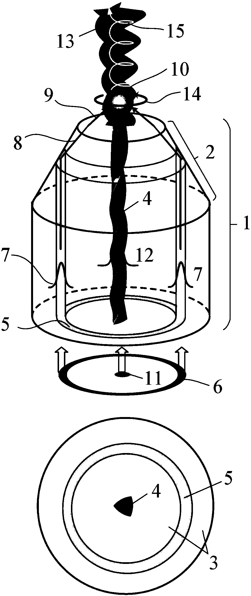 Particle light operation device based on annular core coaxial dual waveguide optical fiber