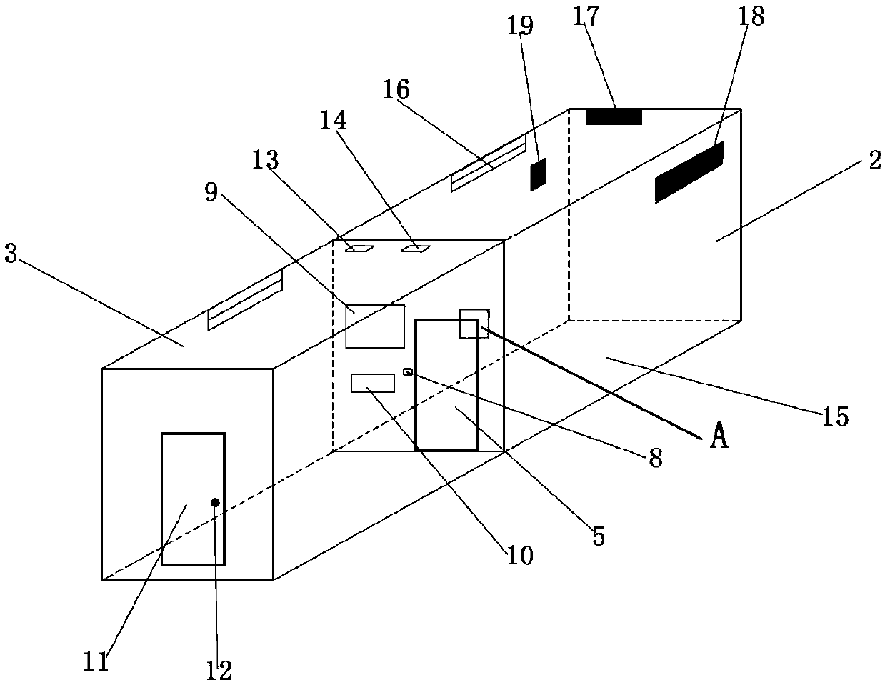 Low-frequency electromagnetic shielding chamber