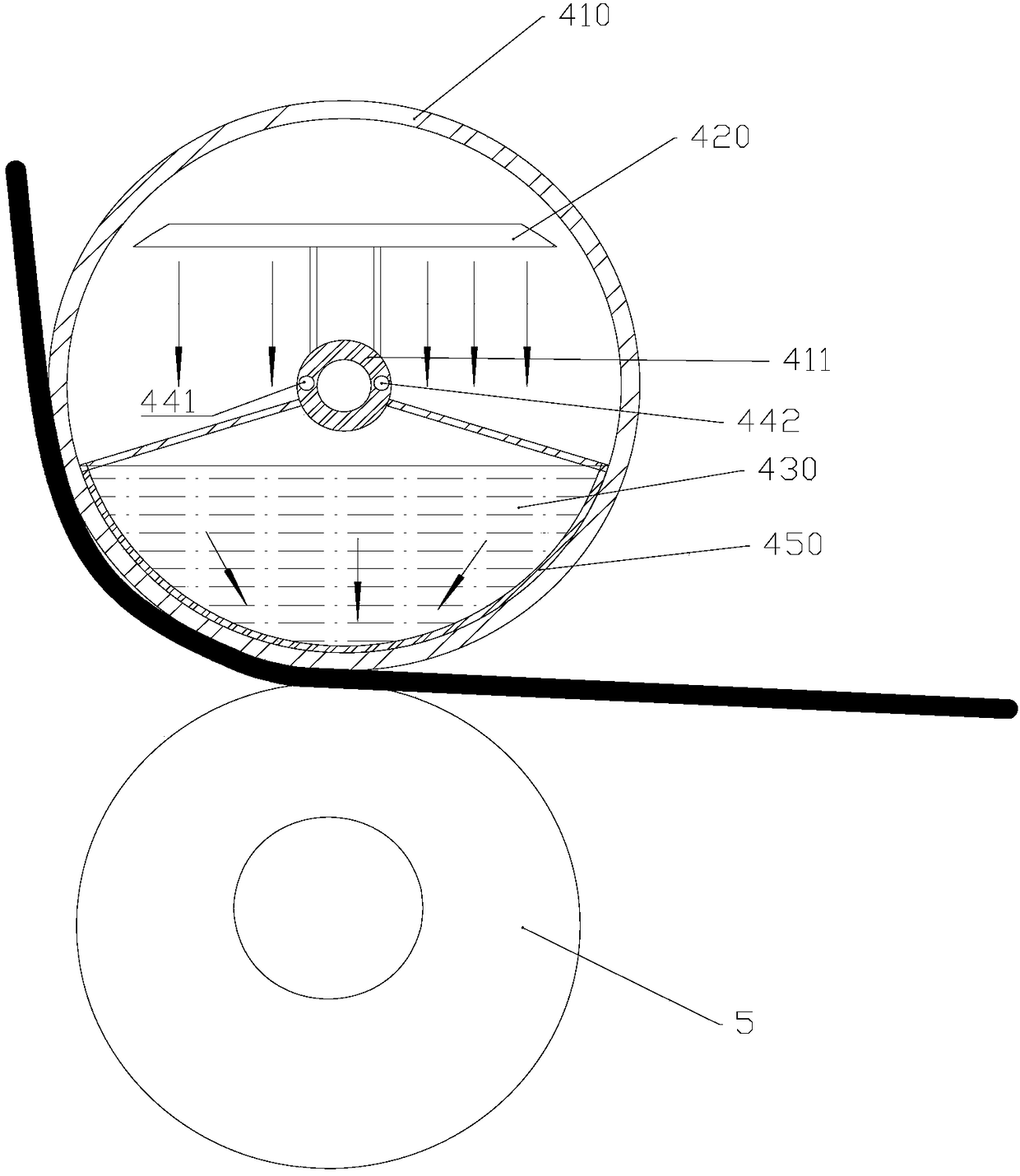 Paper flattening device