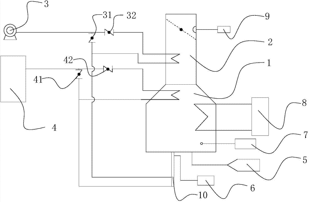 Oxygen-enriched combustion experiment evaluation device