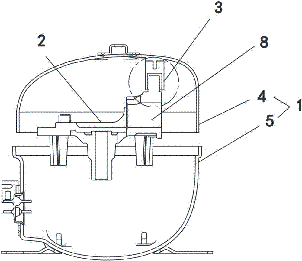 Limiting and collision preventing structure of cooling refrigerator compressor