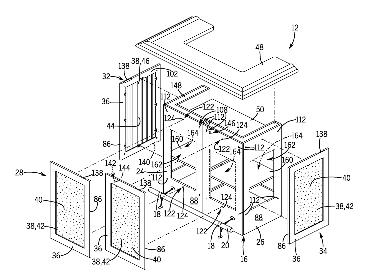 Cabinetry system having removable cabinet faces and reversible inserts