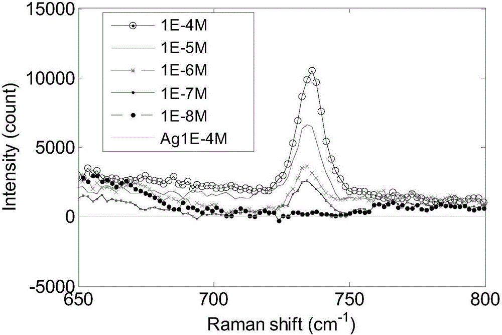 Nanometer annular cavity SERS substrate based on surface plasmon effect and manufacturing method thereof