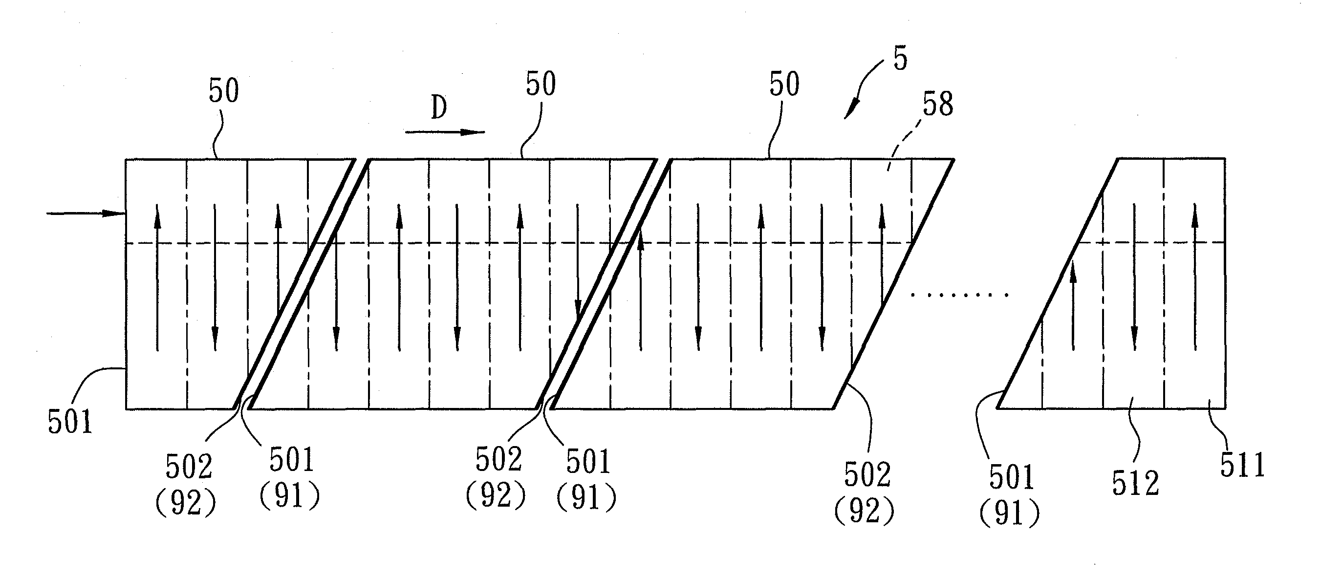 Quasi-phase matched optical waveguide for preventing back conversion