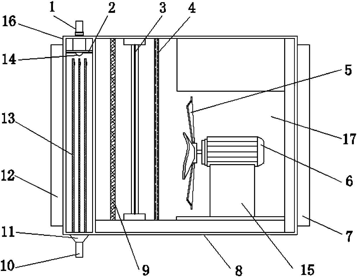 Polluted air preventing and treating and disinfecting purifier for tunnel