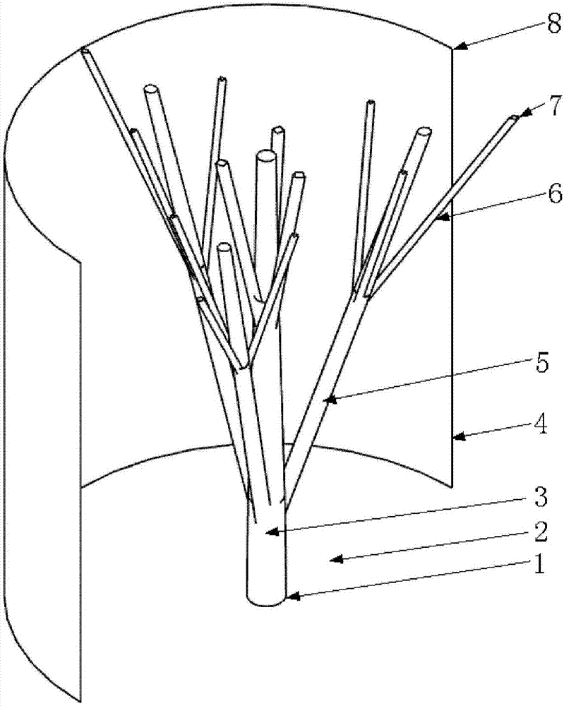 Double-fuel nozzle with fractal structured fuel pipe, nozzle array and combustor