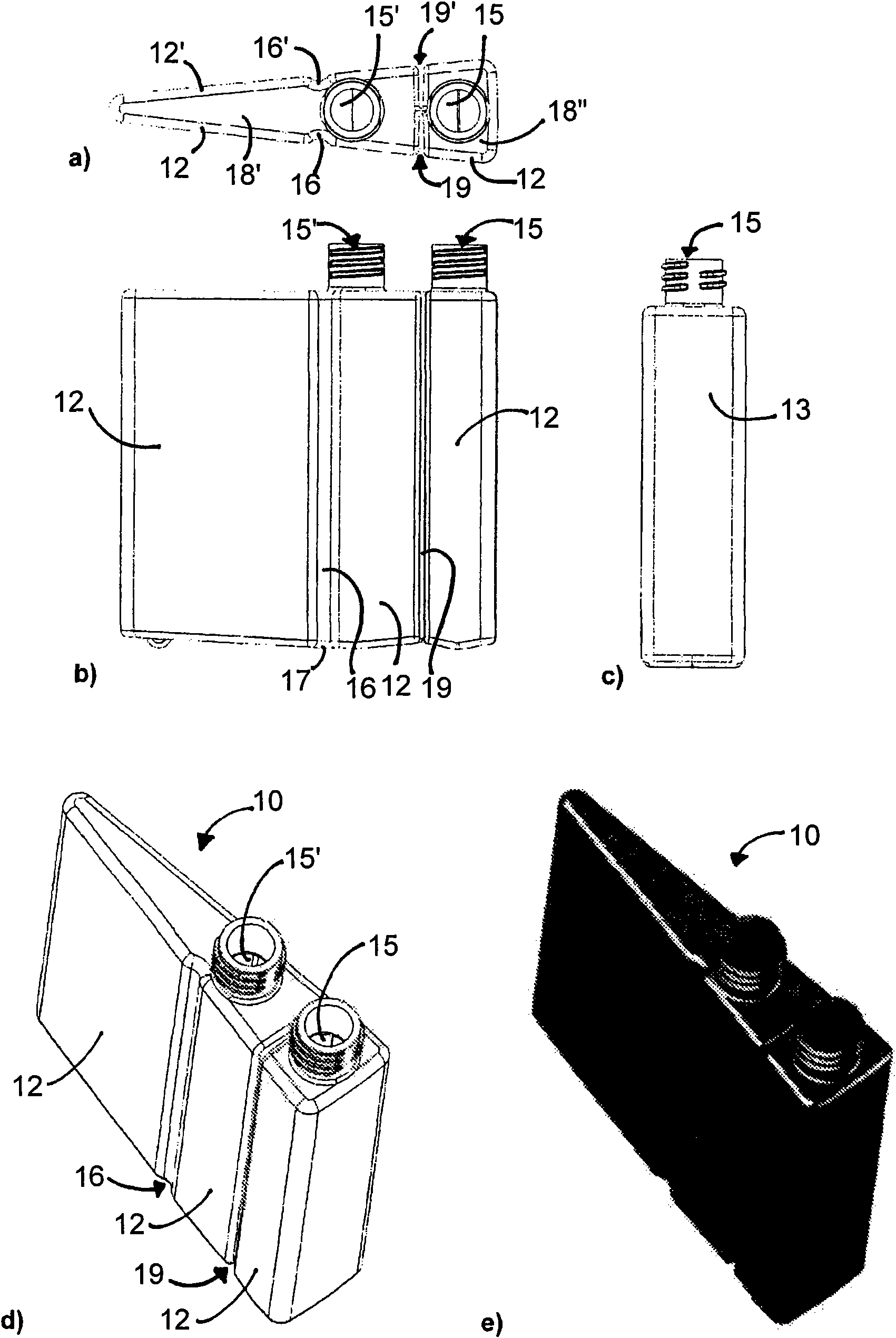 Reagent container and reagent carousel