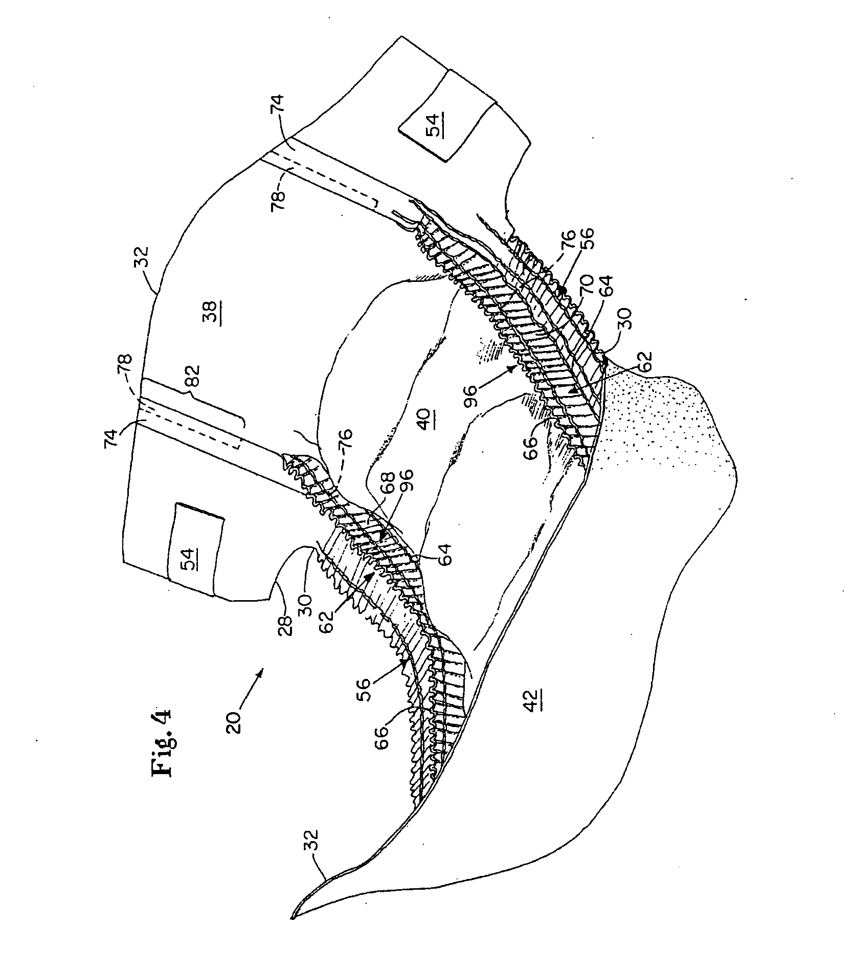 Barrier cuff for a unitary disposable absorbent article having intermediate bond for sustained fit