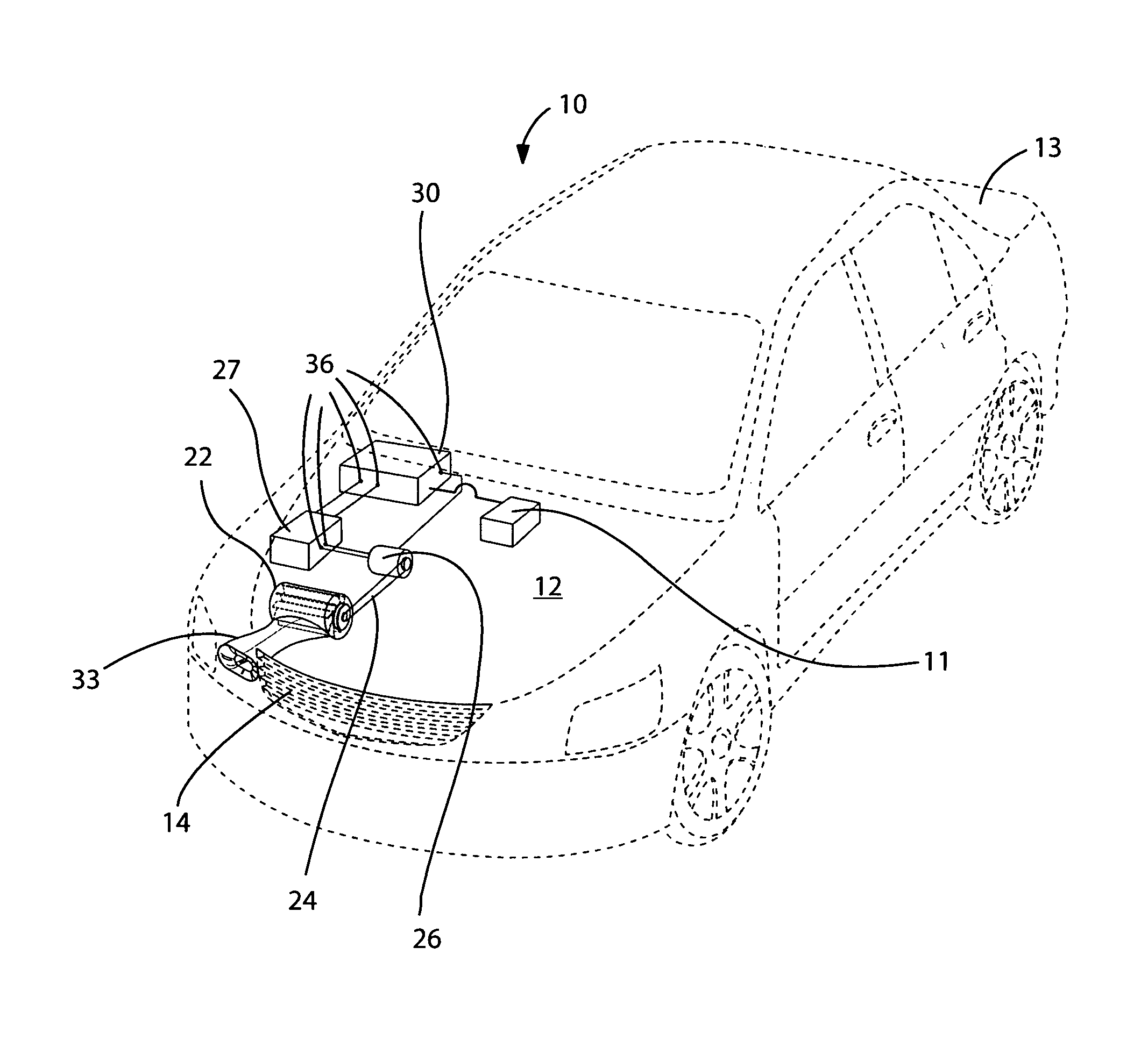 Vehicle battery recharging system and associated method