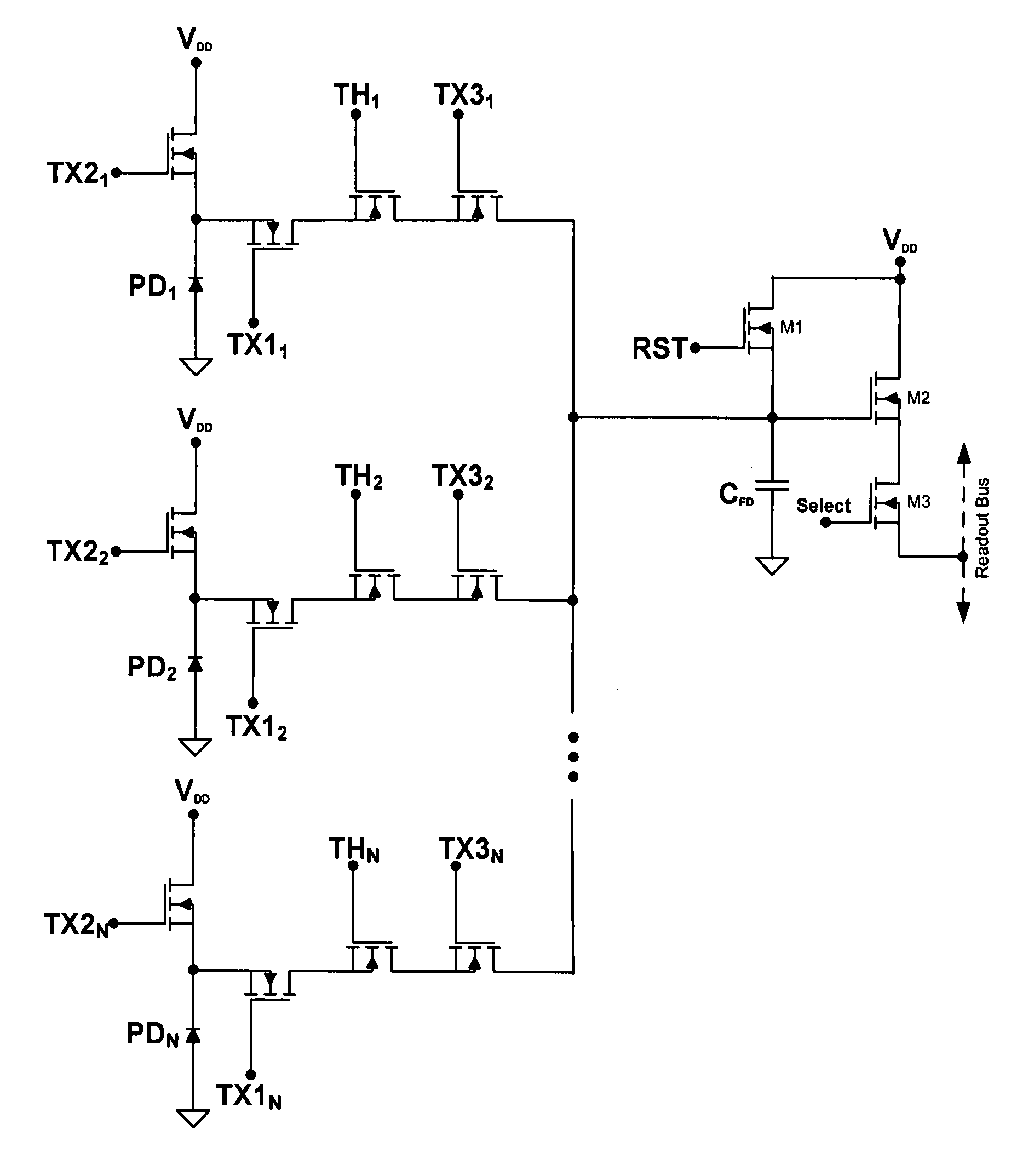 Global shutter pixel circuit with transistor sharing for CMOS image sensors