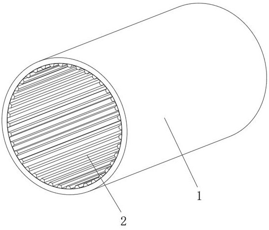 Ultra-thin interval tooth grooved pipe with large radius-thickness ratio