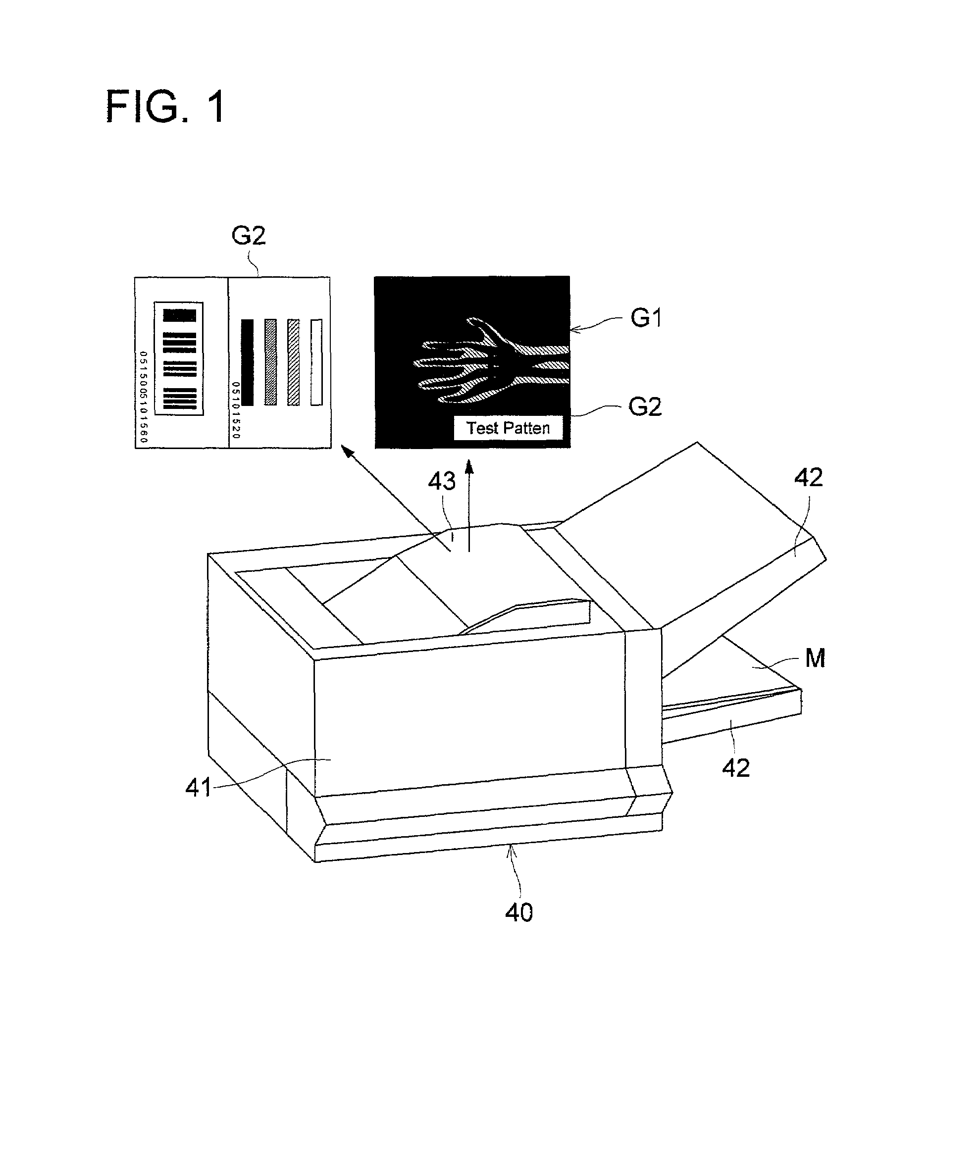 Image recording apparatus and test pattern for evaluating recorded image