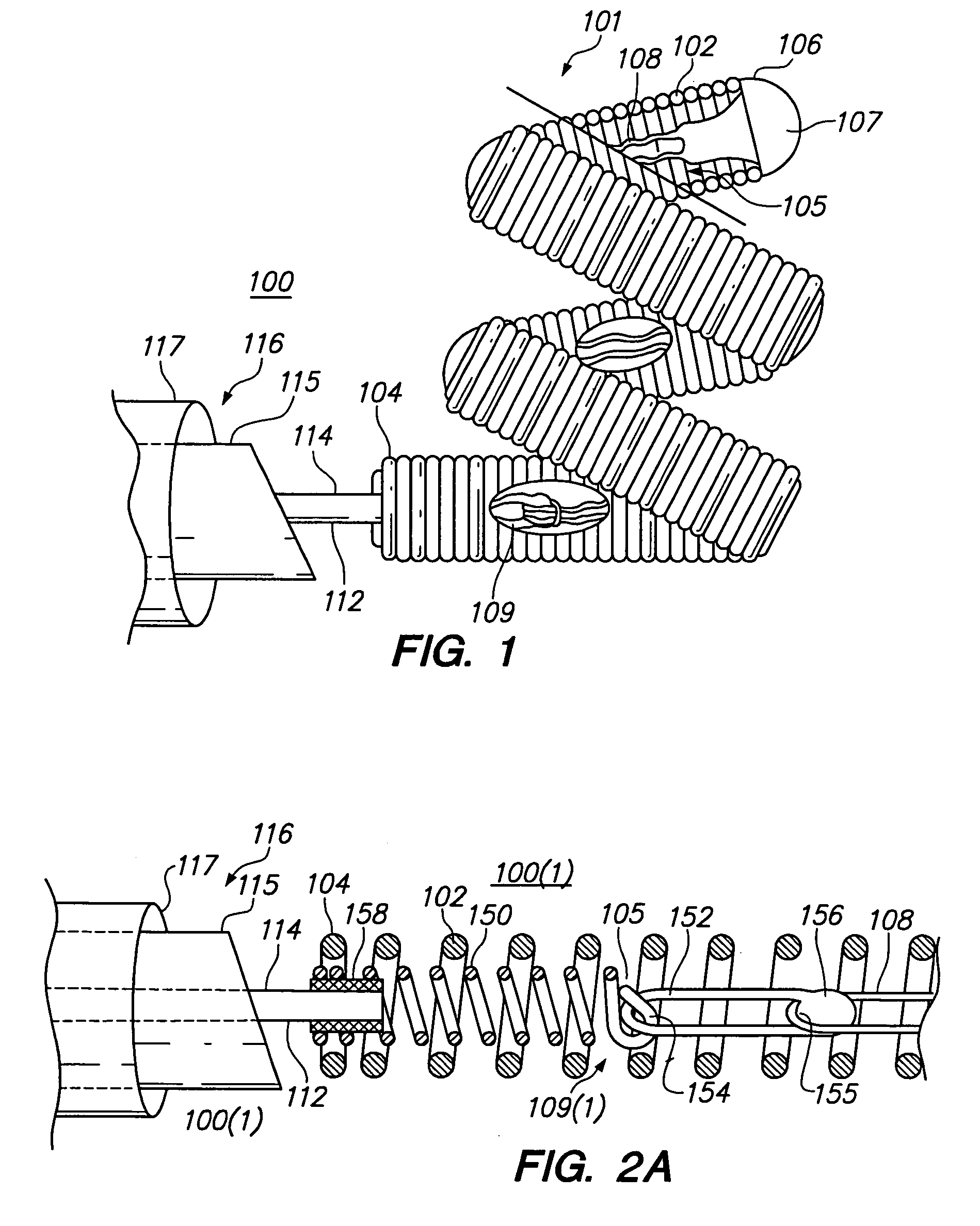 Anchor assemblies in stretch-resistant vaso-occlusive coils