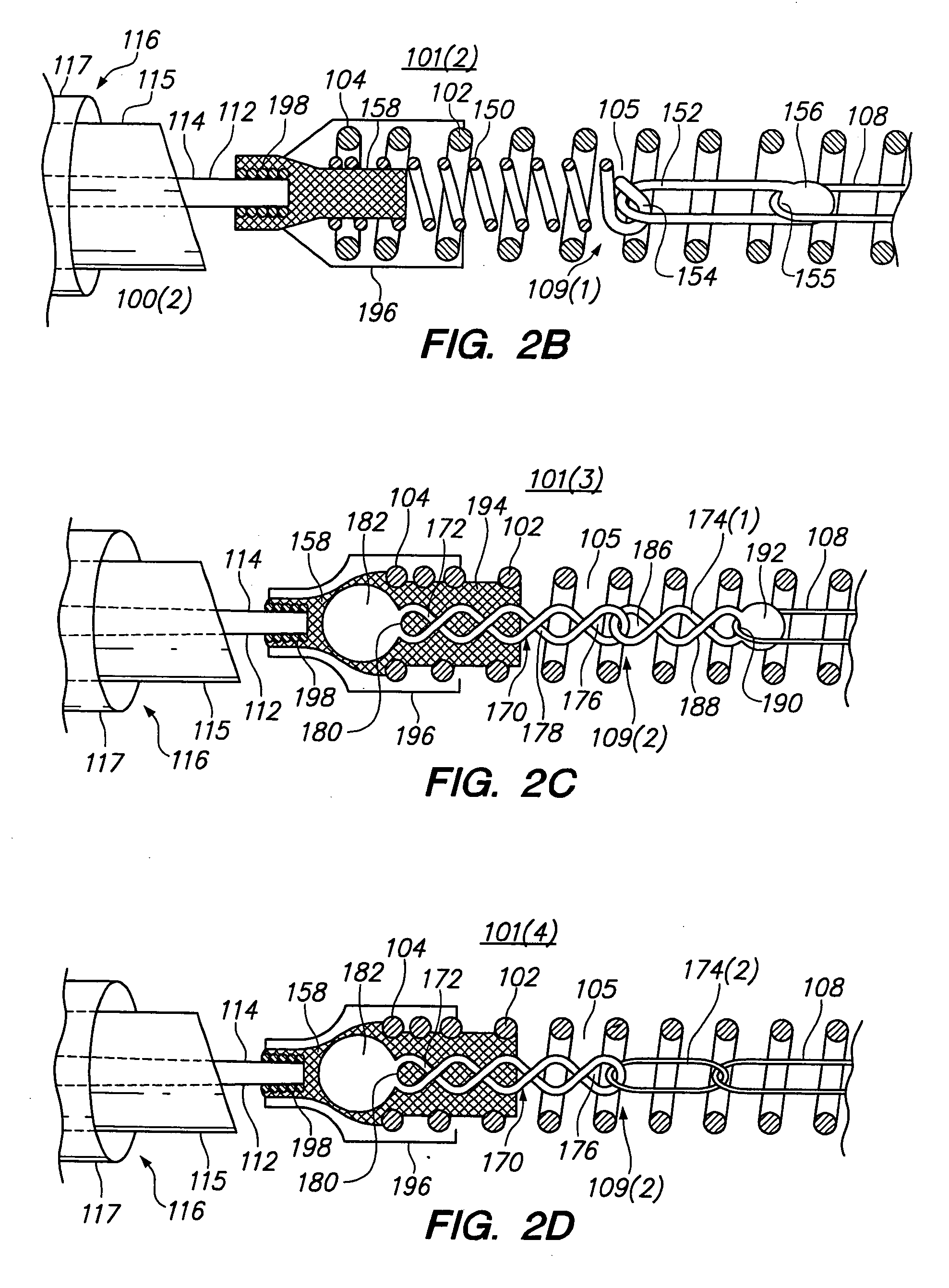 Anchor assemblies in stretch-resistant vaso-occlusive coils