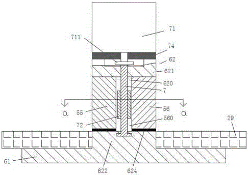 Fixing device with protective paint layer and shock absorption function for welding plate