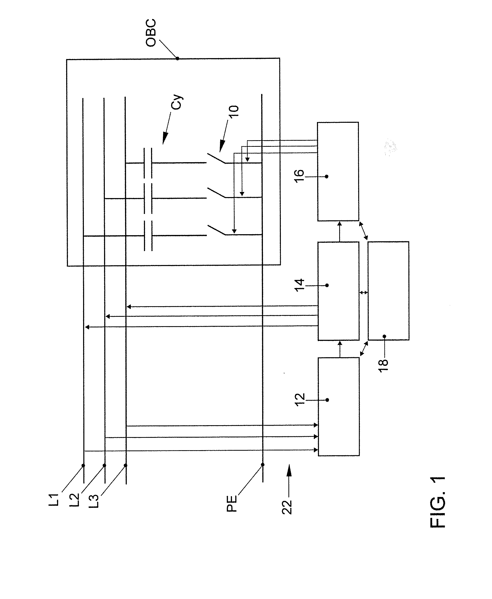 Method and apparatus for electrically charging a high-voltage battery from an ac power supply system