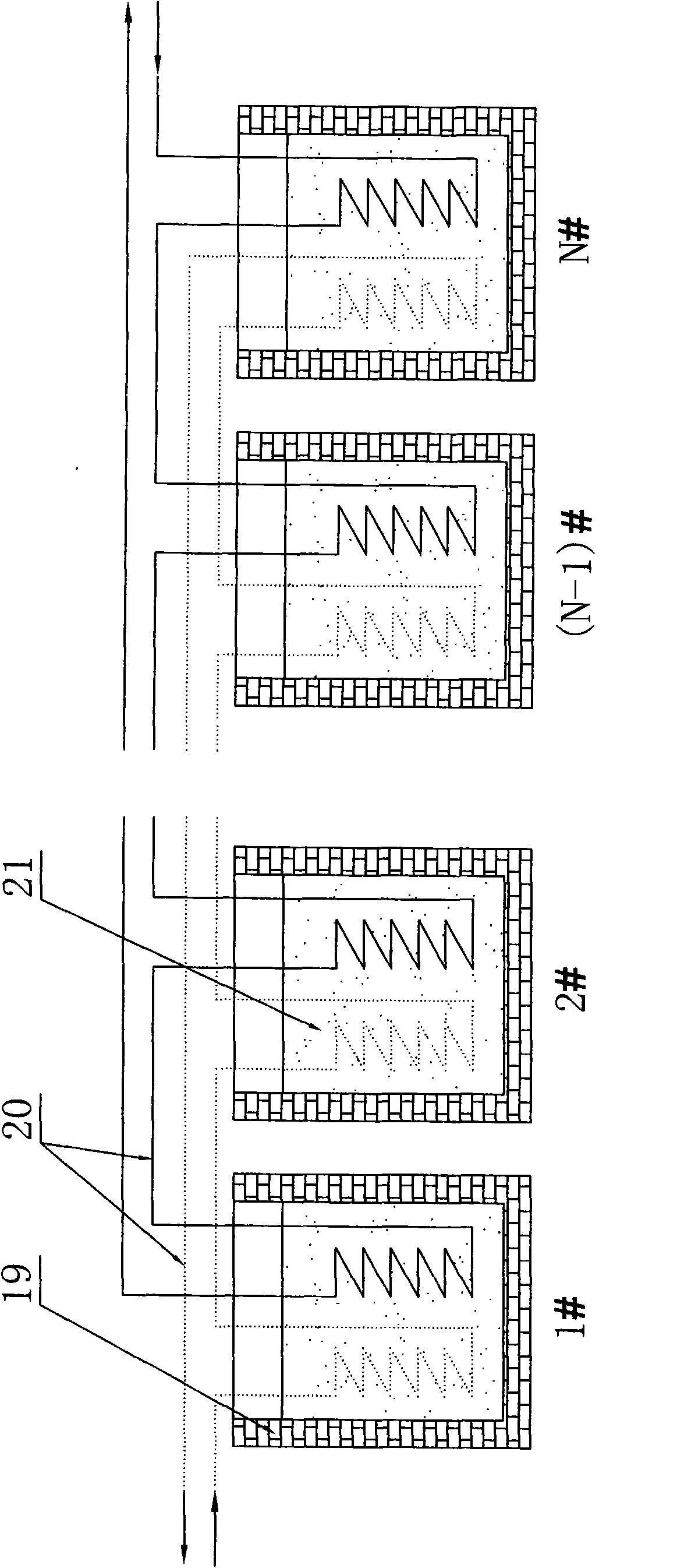 Liquefied air secondary energy-collection and energy-storage power-generation device