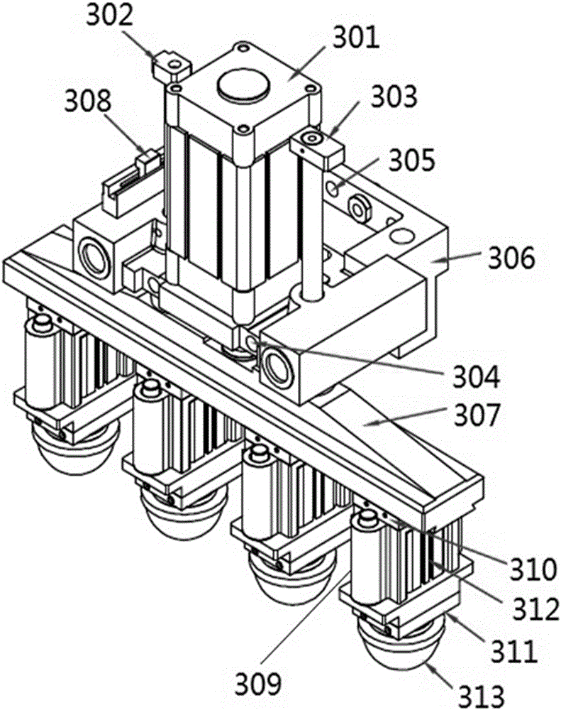 Pad printing machine with servo shuttling glue heads descending independently